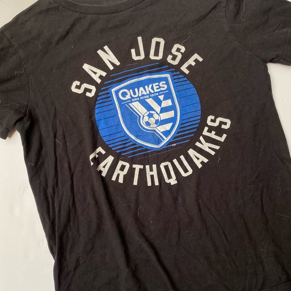 San Jose Earthquakes Kids Black Short Sleeve Tee